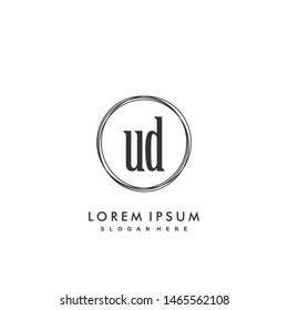 UD Initial beauty monogram logo vector