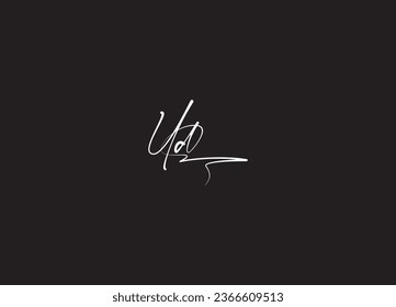 UD  initial letter handwriting logo design and minimalist logo