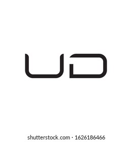 UD initial letter logo template vector icon design
