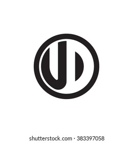 UD initial letters circle monogram logo