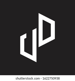 UD Initial Letters logo monogram with up to down style