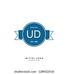 UD Initial logo template vector