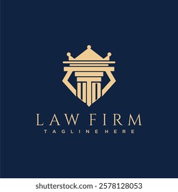 UD initial monogram logo for lawfirm vector design