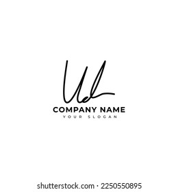 Ud Initial signature logo vector design
