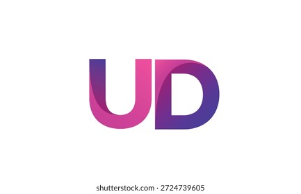 UD Letter Gradient Monogram Logo for Modern Business Branding