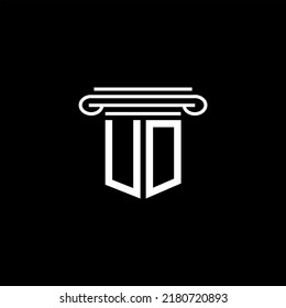 UD letter logo creative design with vector graphic