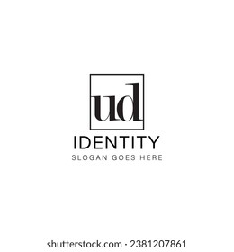 UD letter logo creative design with vector graphic UD simple and modern logo