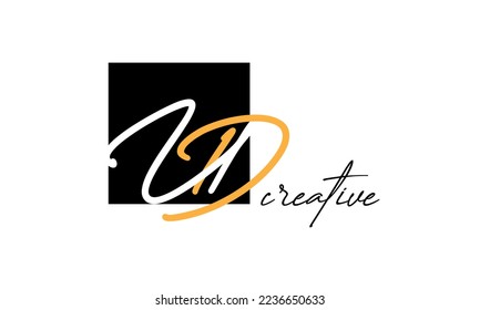 UD letters creative modern font logo design