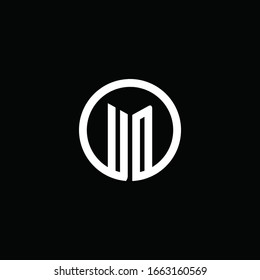UD monogram logo isolated with a rotating circle