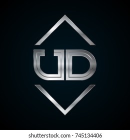 Ud Monogram Metal Logo Silver Logo: เวกเตอร์สต็อก (ปลอดค่าลิขสิทธิ์ ...