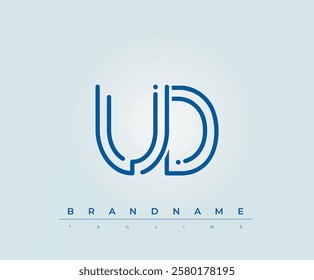 UD Technology Letter Logo Template. This tech letter logo is a graphic mark that uses letters to represent a technology company.