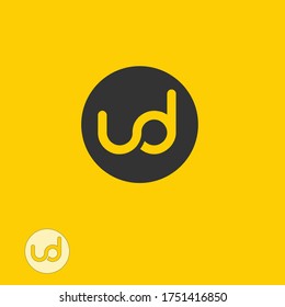 UD or U D letter alphabet logo design in vector format.