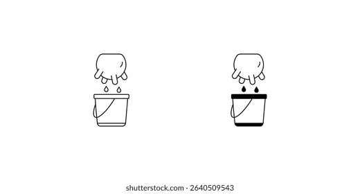 udder set icon with white background vector stock illustration