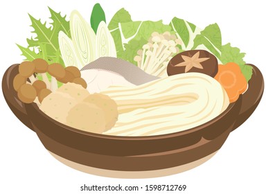 udin  suki : hot pot with udon / Japanese food