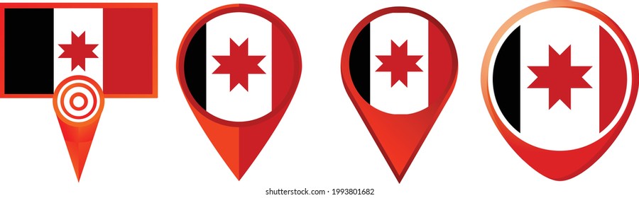Udmurtia flag icon . web icon set . icons collection. Simple vector illustration.