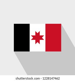 Udmurtia flag Long Shadow design vector
