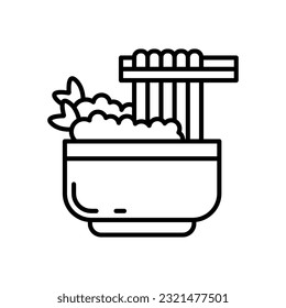 Udon icon in vector. Illustration