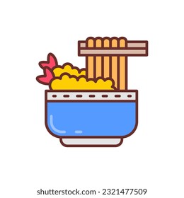 Icono de Udon en vector. Ilustración
