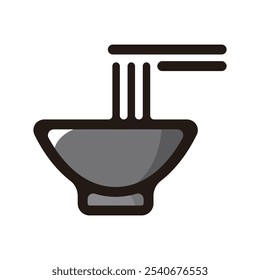 Udon outline icon for graphic design, apps and websites