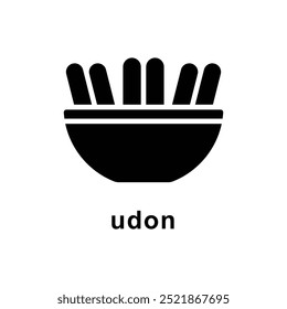 vetor udon ícone sólido ilustração estilo. Símbolo no plano de fundo branco EPS 10 Arquivo
