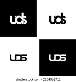 uds letter original monogram logo design set