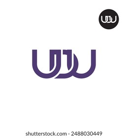 Diseño de monograma de letra de logotipo UDU