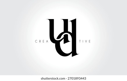 UDud Elegant Serif Monogram Logo – Luxury Lowercase Typographic Lettermark for Modern Branding