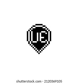 UE concepto de diseño de logotipo de letra creativa para su venta en un diseño profesional de alta calidad que se imprimirá en cualquier medio impreso