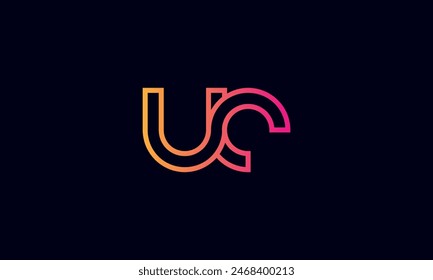 UE Creative And Modern UE Logo. Initial Letter UE Logo Design on Black Background.