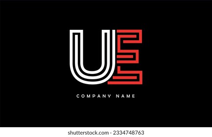 UE, EU Abstract Letters Logo Monogram