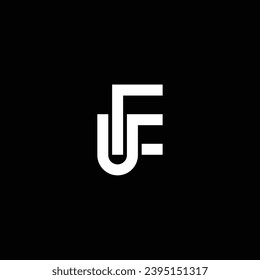 EU oder EU-abstraktes Monogramm-Design. Beeindruckende künstlerische Unterschiedliche Farben, Illustrationslogo.