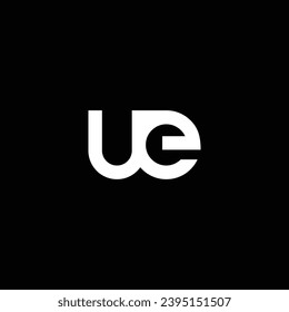 UE or EU abstract monogram design. Awesome artistic different colors illustration logo.