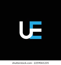 UE or EU abstract outstanding professional business awesome artistic branding company different colors illustration logo