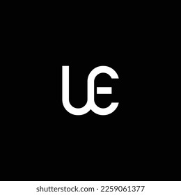 UE o la UE abstraen sobresalientes negocios profesionales asombrosos empresa de marca artística de diferentes colores logotipo