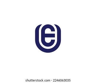 UE EU Logo design vector template