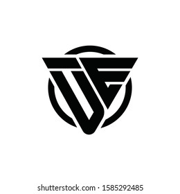 UE EU Triangle Logo Circle Monogram Design Vector Super Hero Concept