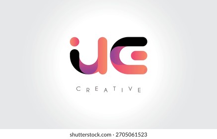UE Farbverlauf Abstraktes Logo mit kreativen abgerundeten Formen