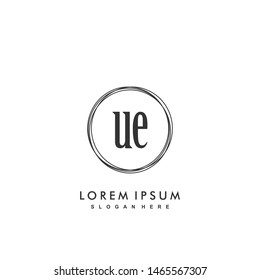 UE Initial beauty monogram logo vector
