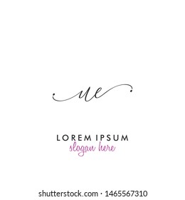 UE Initial beauty monogram logo vector