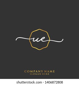 UE Initial handwriting logo template
