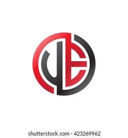 UE initial letters looping linked circle logo red black