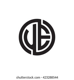 UE initial letters looping linked circle monogram logo