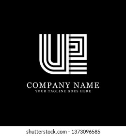 UE initial logo design, modern and clean vector