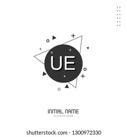 UE Initial logo template vector