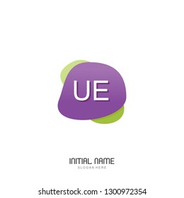 UE Initial logo template vector
