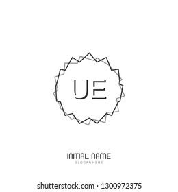 UE Initial logo template vector