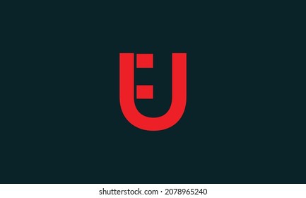 Design des UE Letter-Symbols, Kreative moderne Buchstaben, luxuriöse Vektorgrafik-Premium