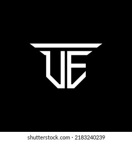 UE letter logo creative design with vector graphic