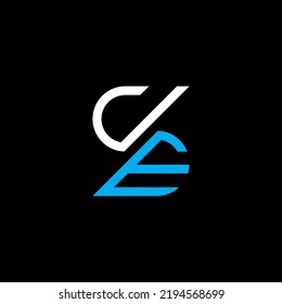 logotipo de la letra UE diseño creativo con gráfico vectorial, logotipo sencillo y moderno de la UE.
