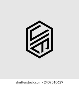 UE line geometric monogram with high quality professional design that will print well